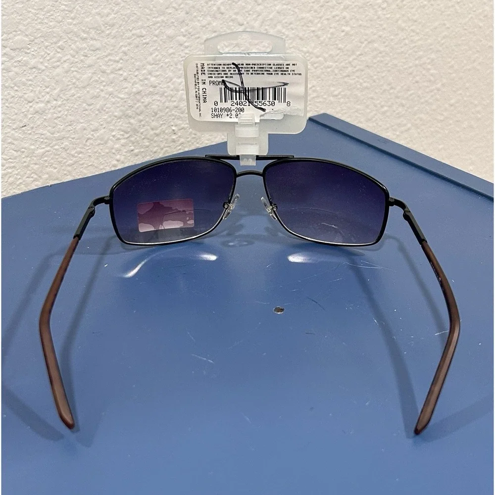 Foster Grant SunReaders Shay Mens +2.00 Bifocal-Style UV Protection Sunglasses